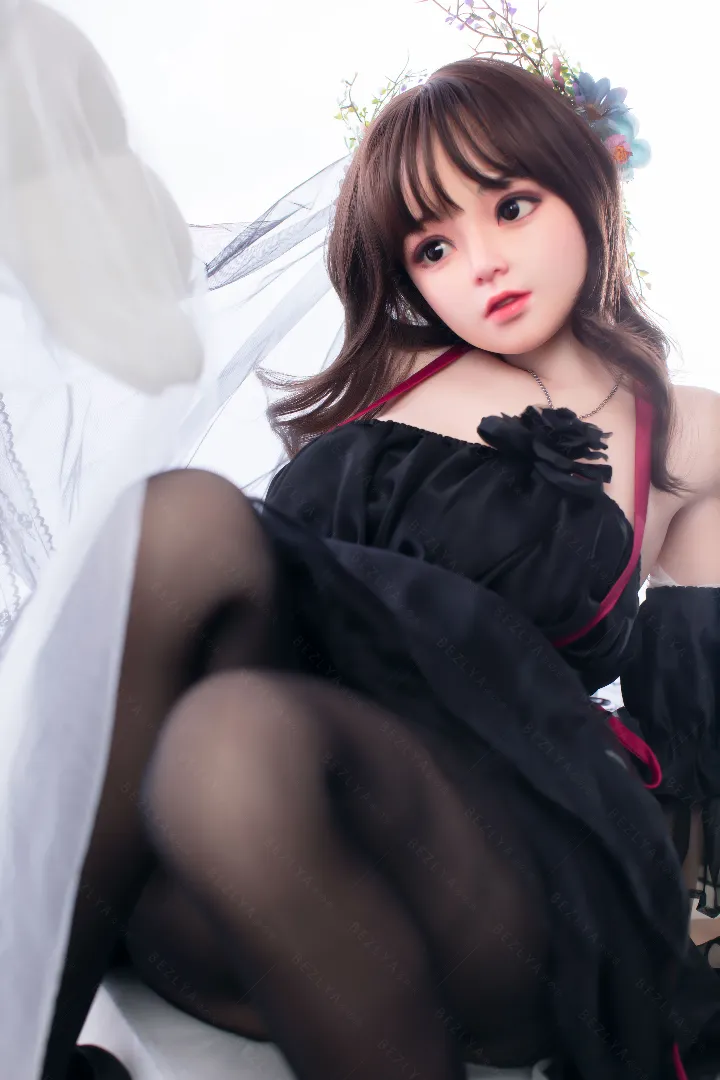 149cm (4ft11) C-Cup Petite & Lightweight Silicone Head + TPE Body Hybrid Sex Doll Linlan, Head Convallaria